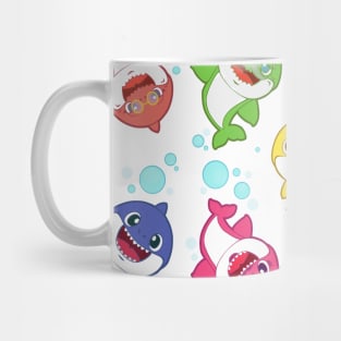 Baby Shark Family - White Bg Version Mug